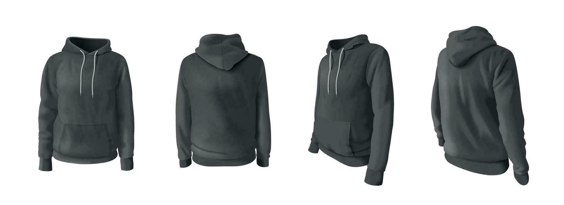 Realistic Hoodie Set vector