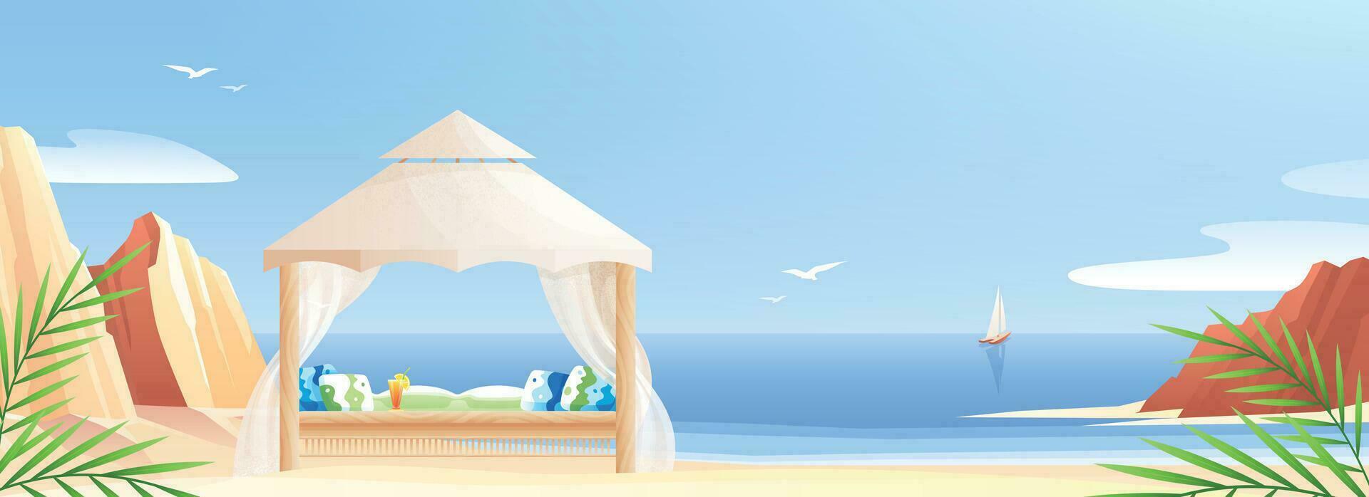 playa Kiosko ilustración vector