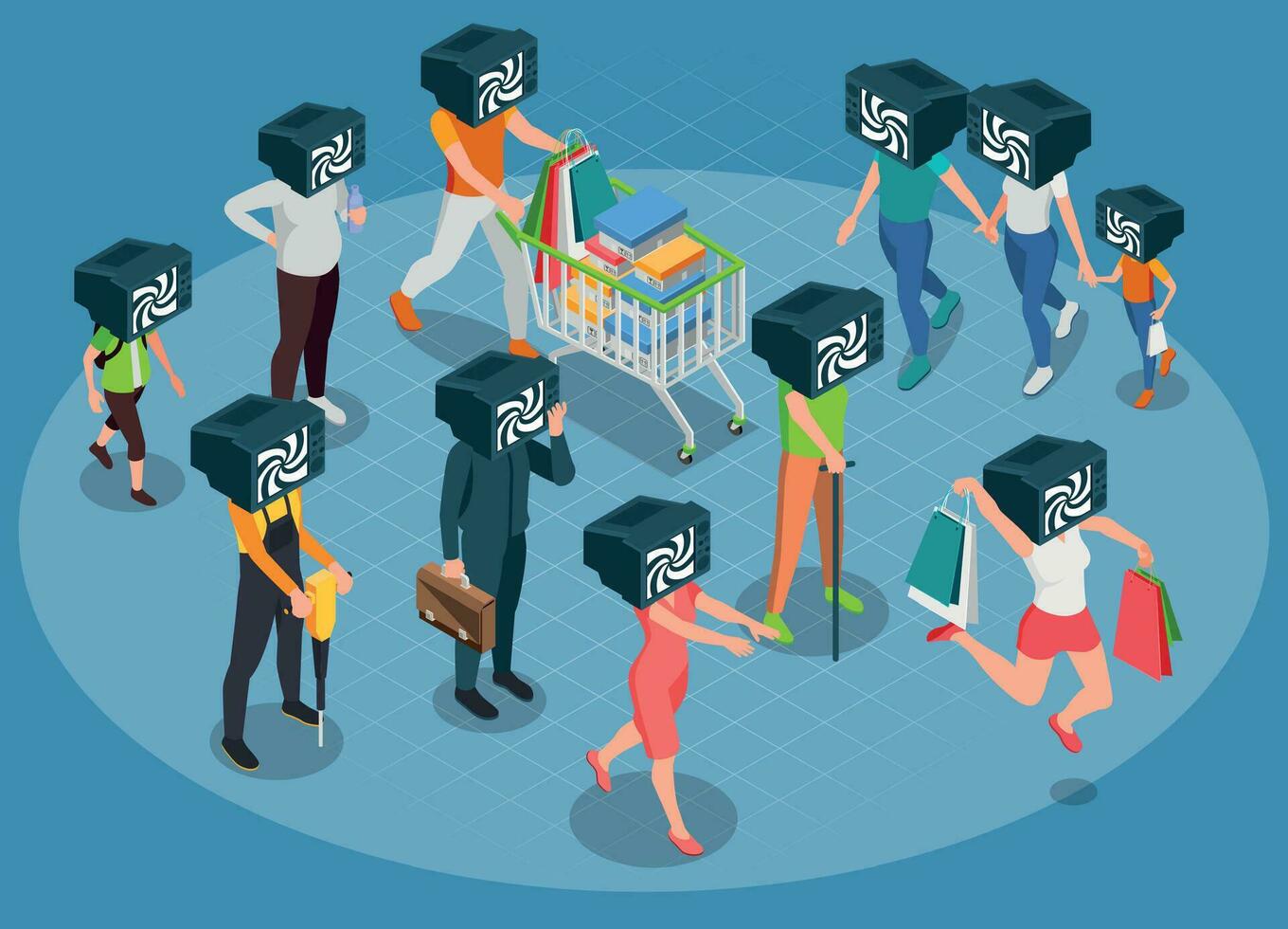 Propaganda TV Crowd Composition vector
