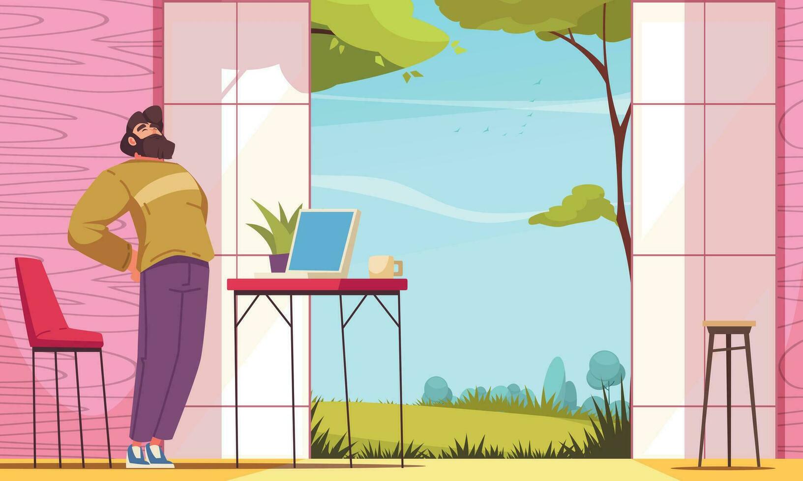Workplace Stretches Poster vector