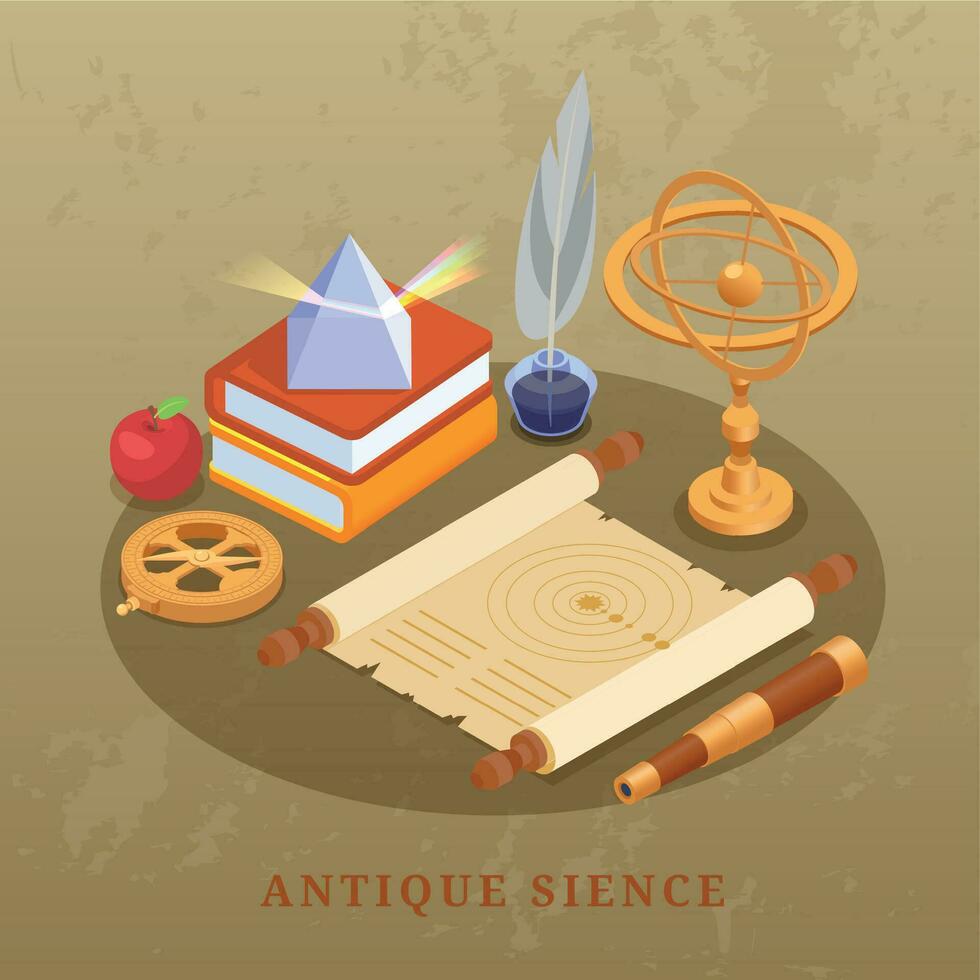 Ancient Science Concept Illustration vector