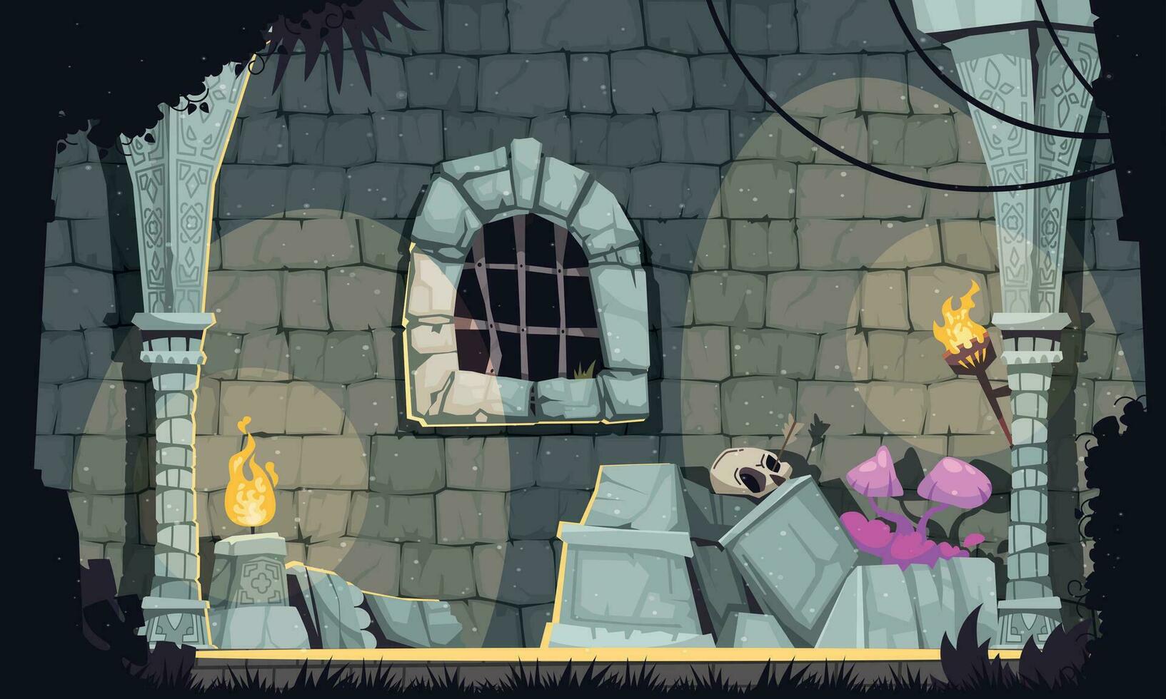 Medieval Dungeon Cartoon vector