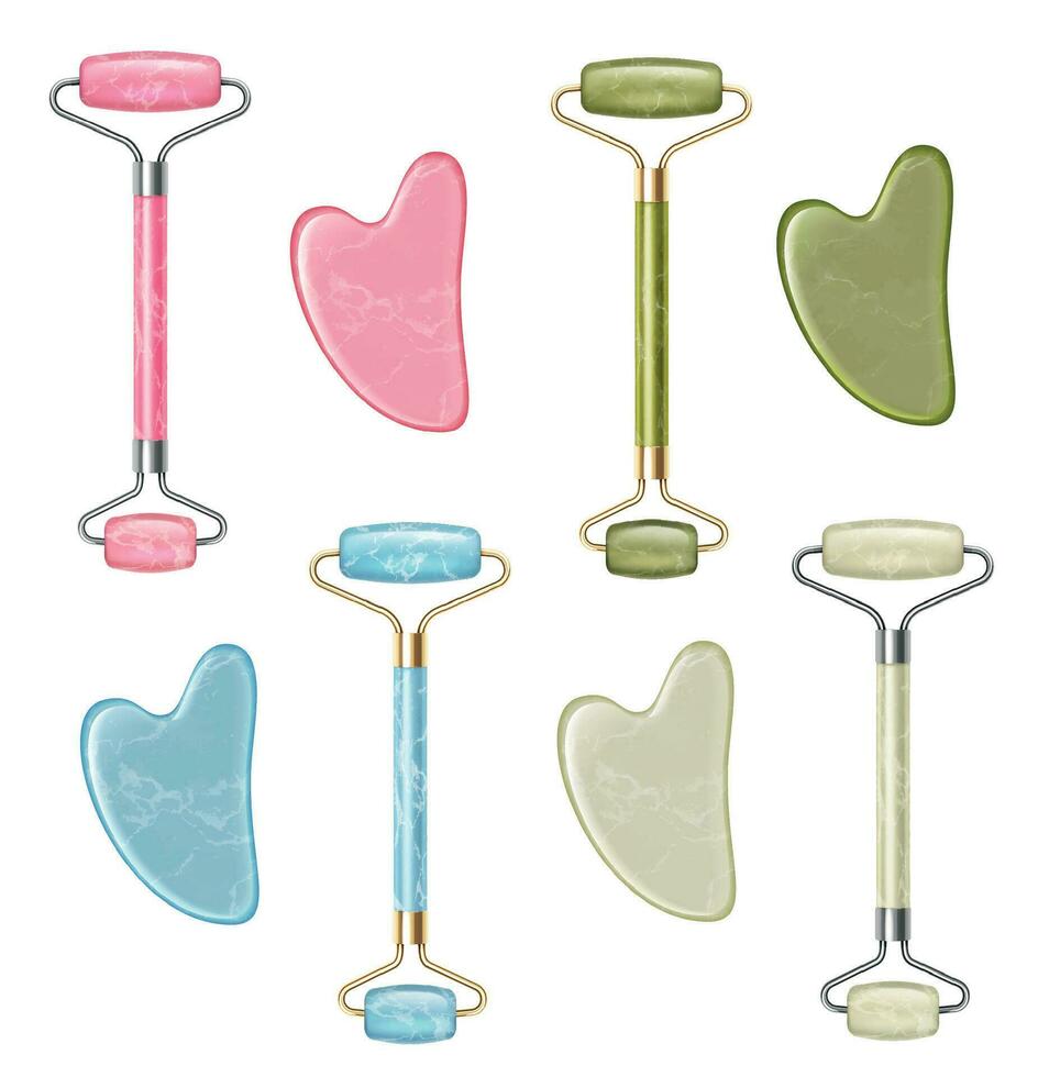 Gua Sha Massage Tools vector