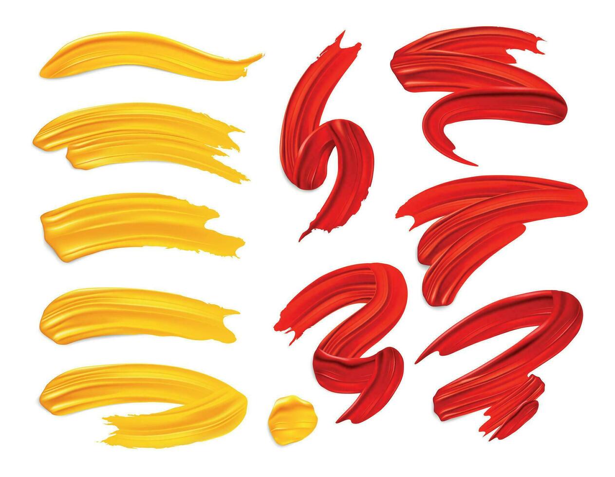 Brush Stroke Shapes Set vector