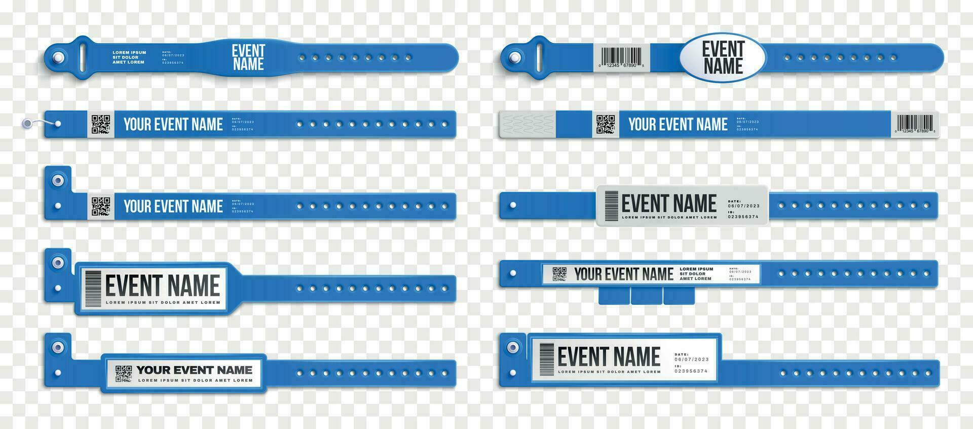 Event Entry Bands Set vector