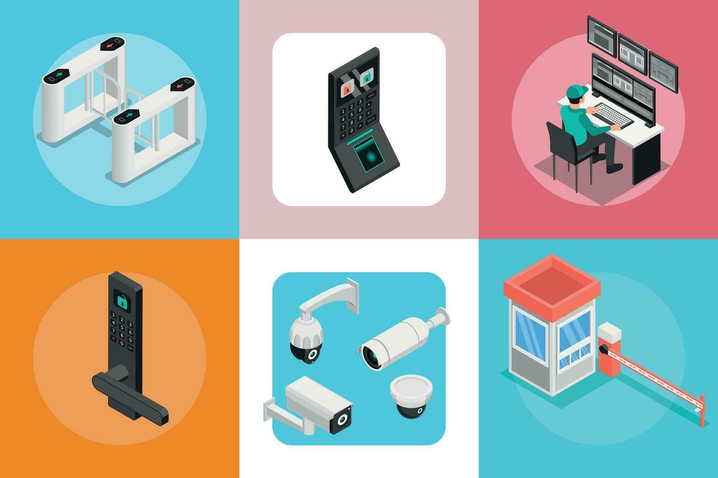 Access Control Compositions Set vector