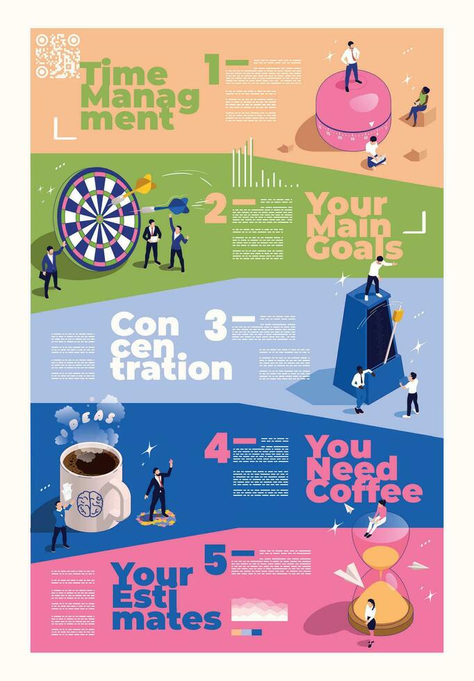 Productivity Boosting Isometric Infographics vector