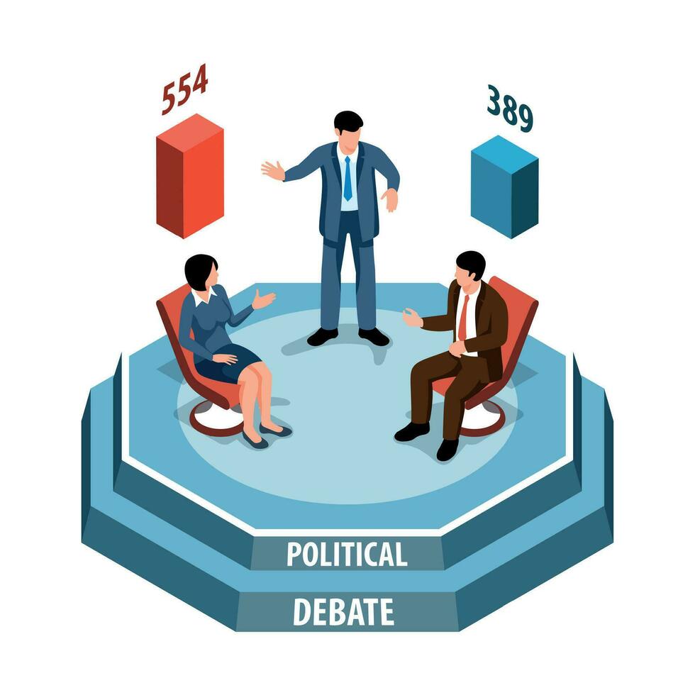 Isometric Political Concept vector