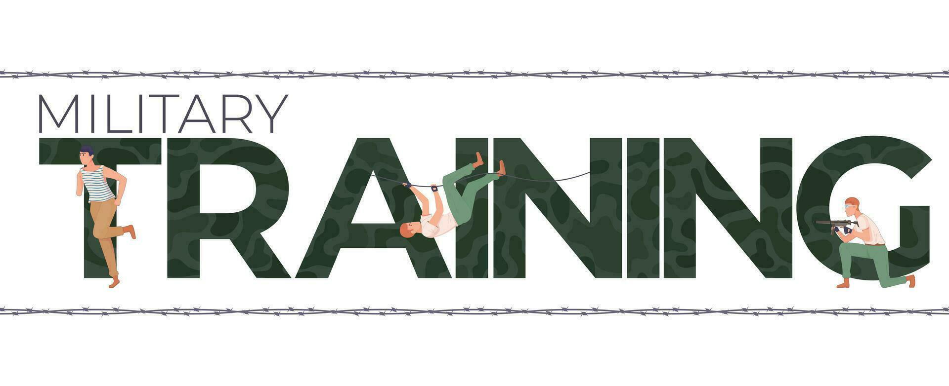 Military Training Text Composition vector