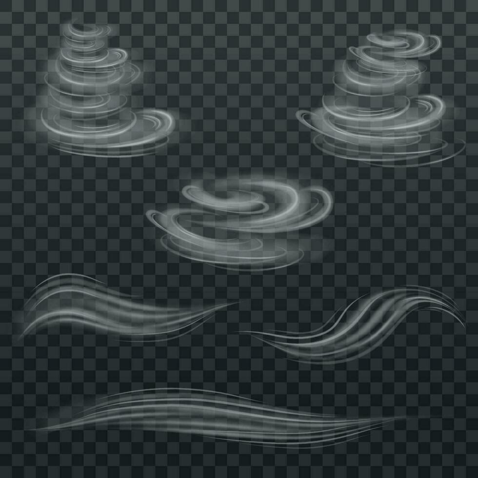 Wind Swirls Set vector