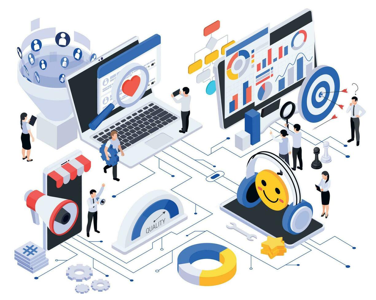 Business Growth Strategy Flowchart vector