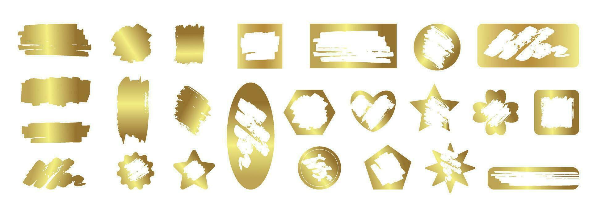 Golden Blots Set vector