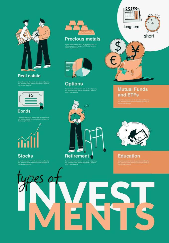 Flat Investment Portfolio Diversification Infographic 25803709 Vector