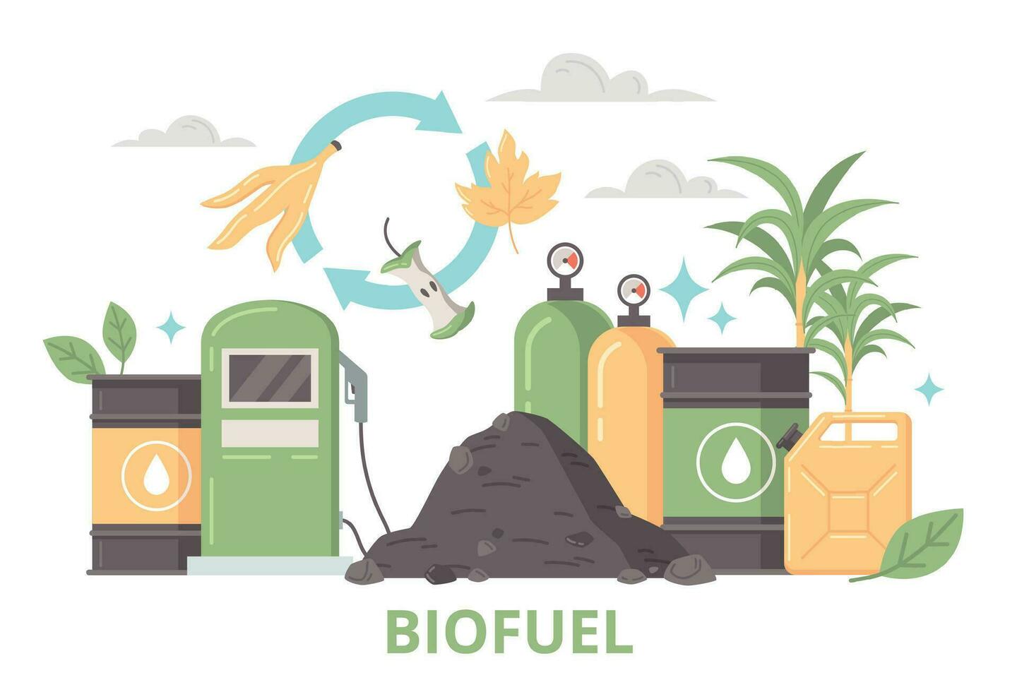 Ilustración de vector de energía verde