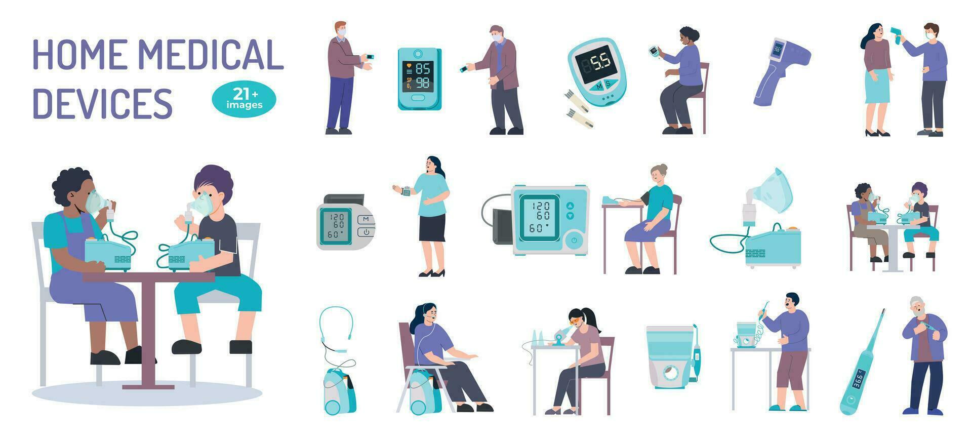 Home Medical Devices Set vector