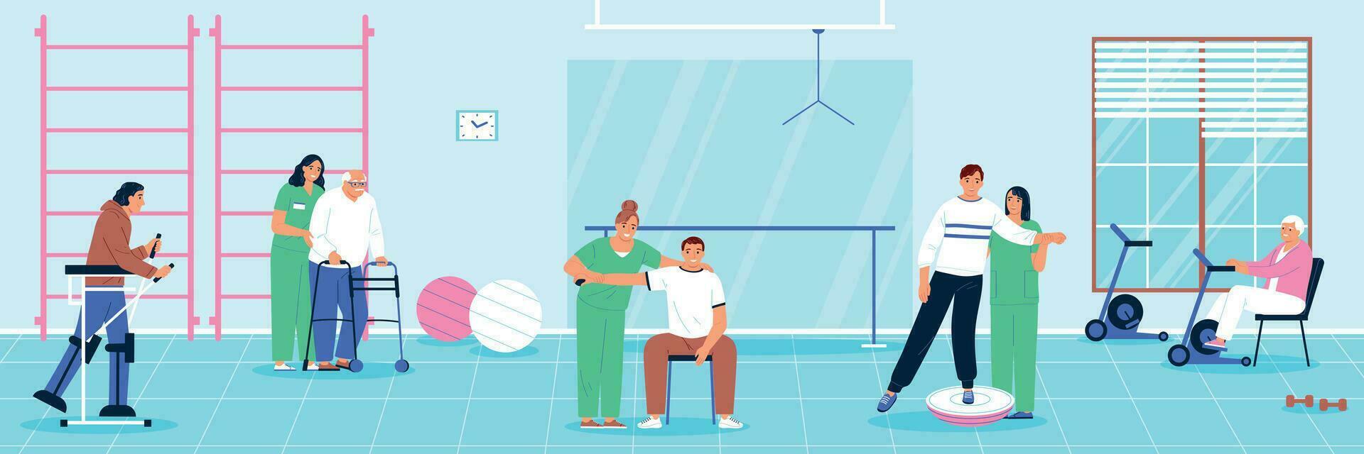 Physiotherapy Flat Concept vector