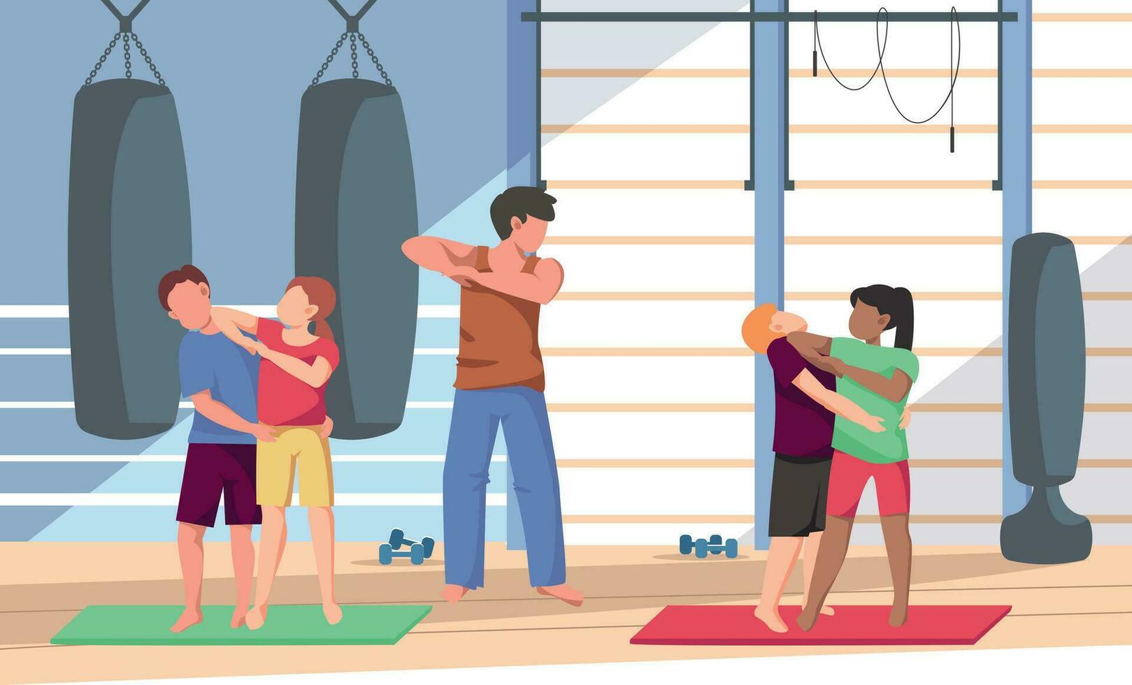 Self Defense School Composition vector