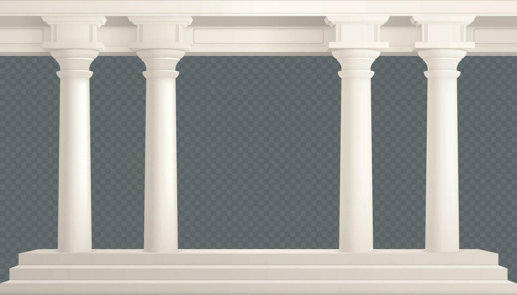 realista columnas composición vector