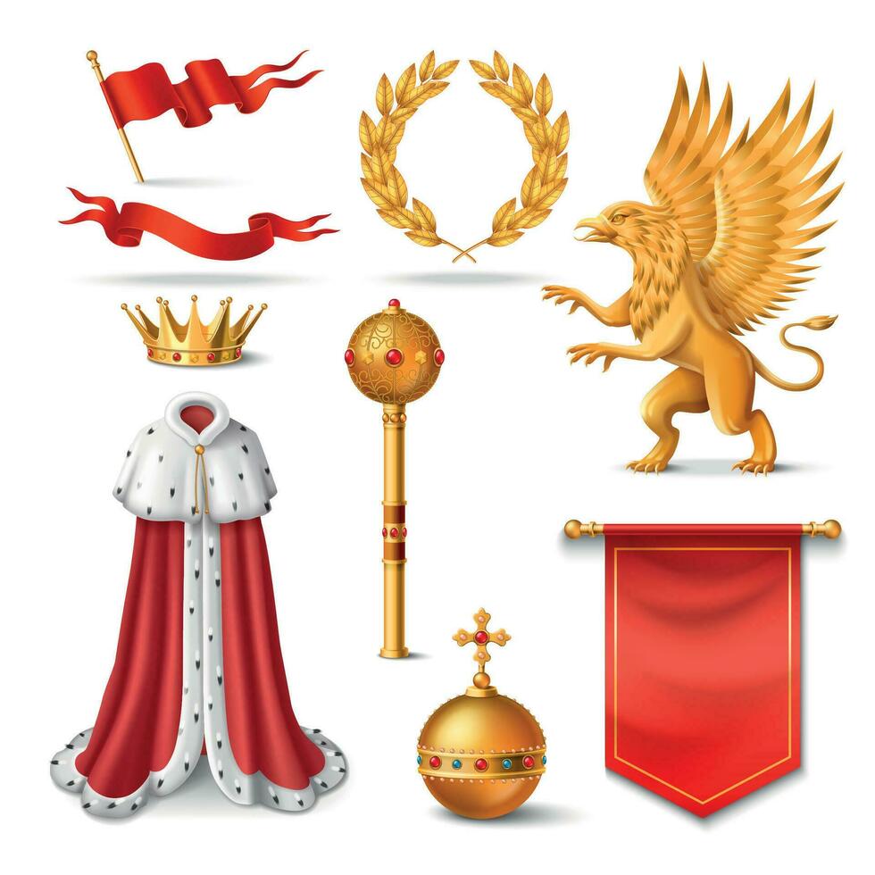Royal Symbols Set vector