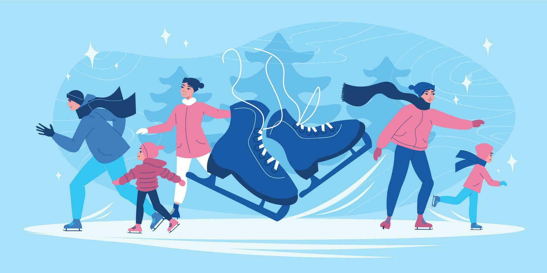 Ice Skating Concept vector