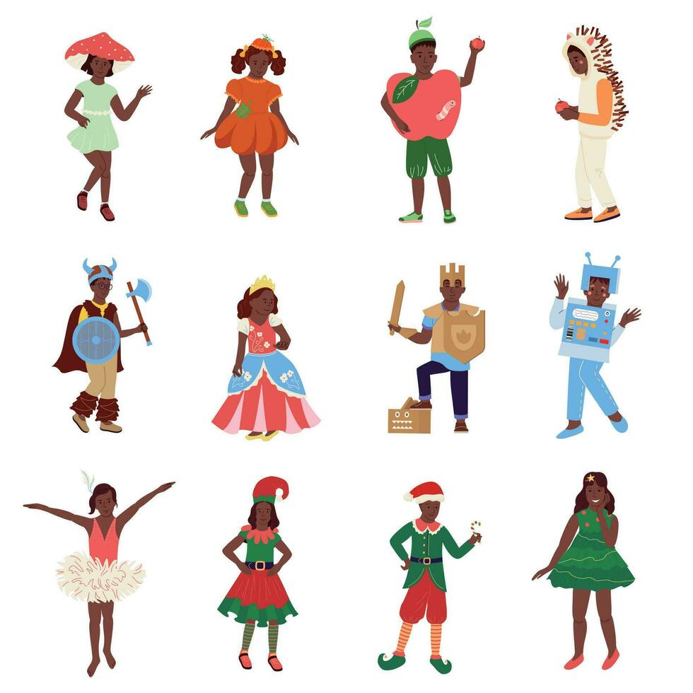 Kids Fairytale Characters Set vector