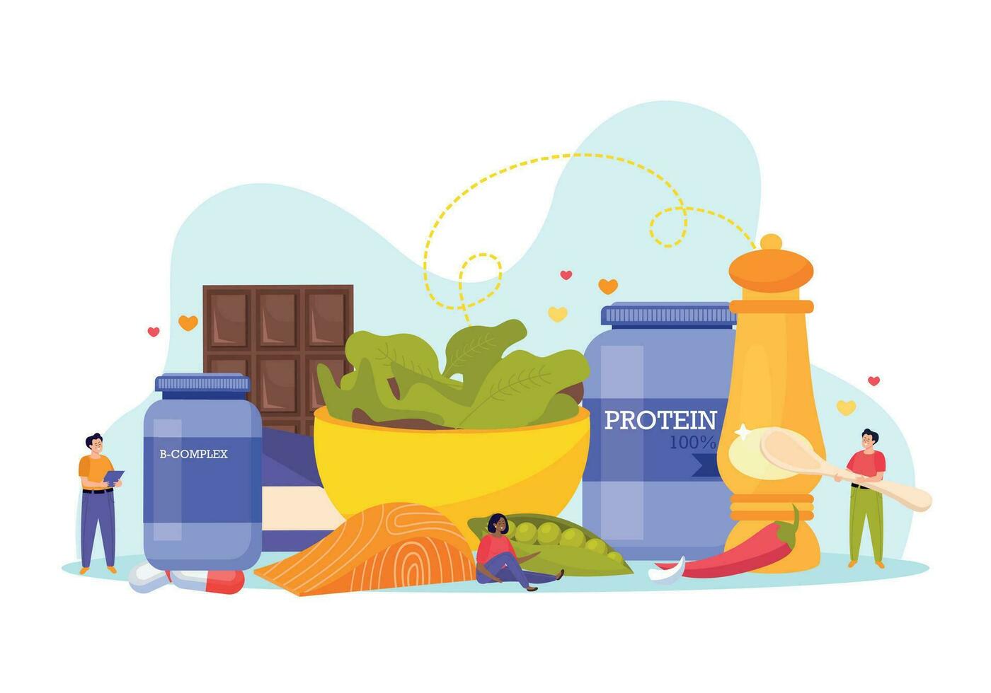 Sport Nutrition Food Composition vector