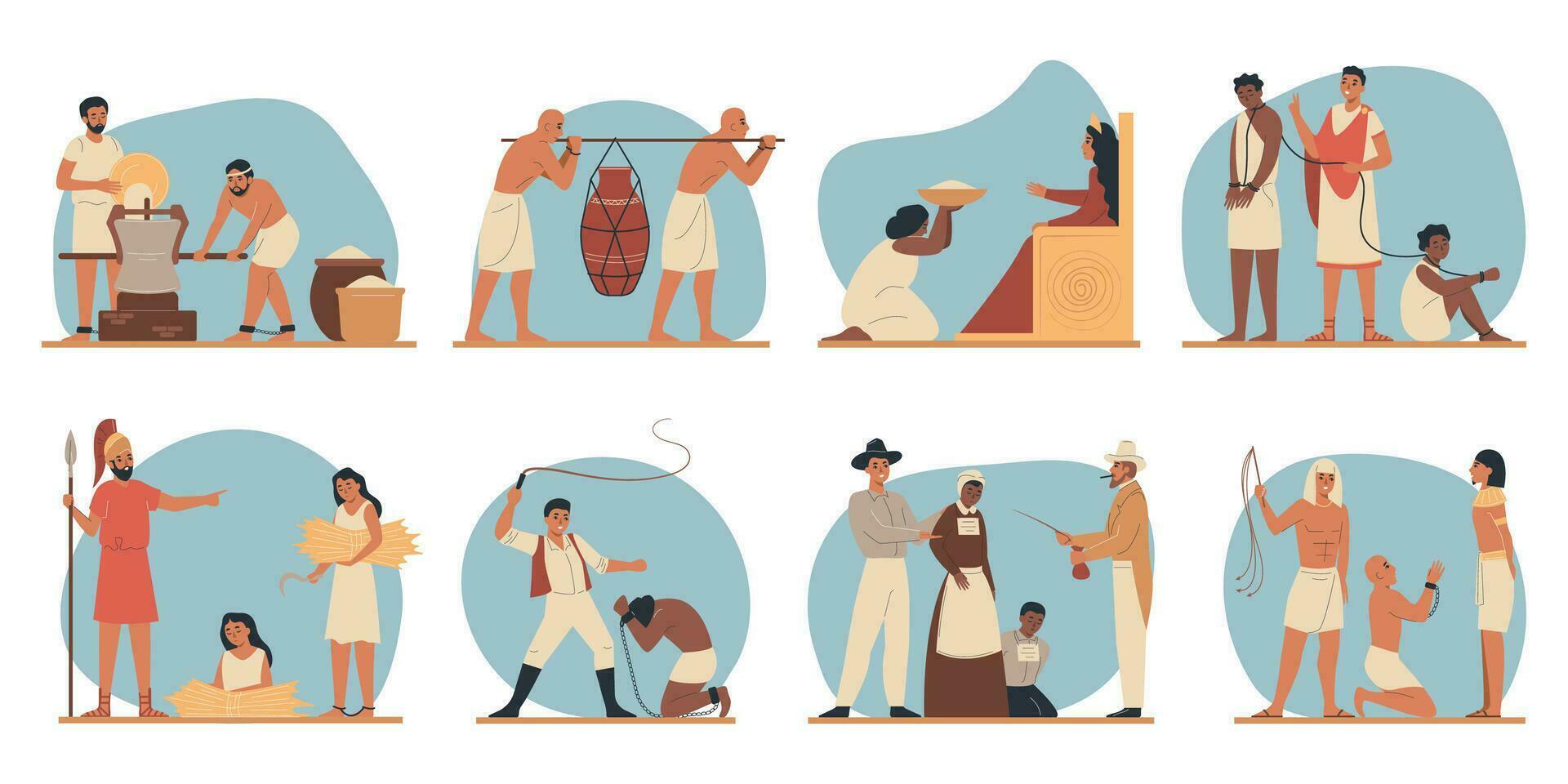 Slavery History Set vector