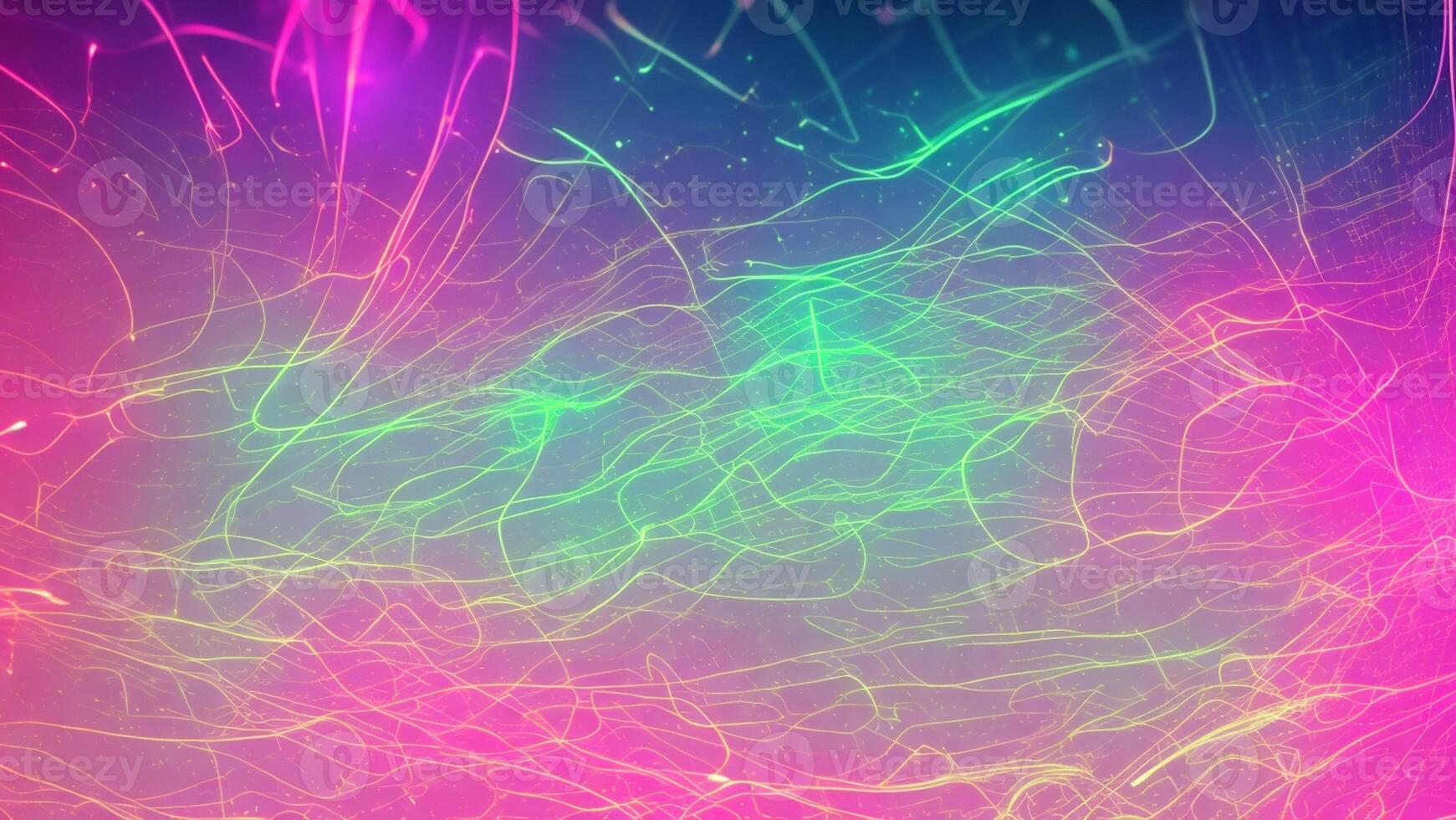 Attractive and futuristic pink blue neon light, data transfer concept background photo
