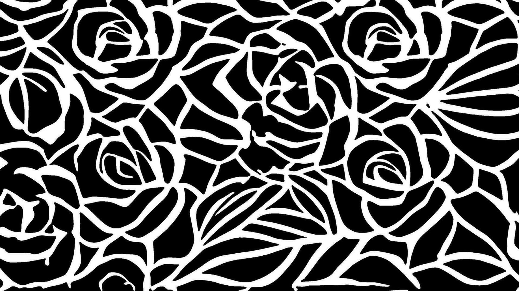 Black rose interwoven background design vector