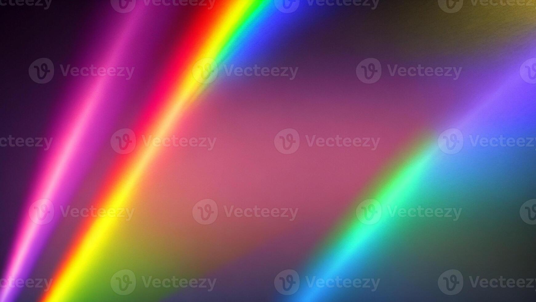 Rainbow colored neon beam, hope concept photo