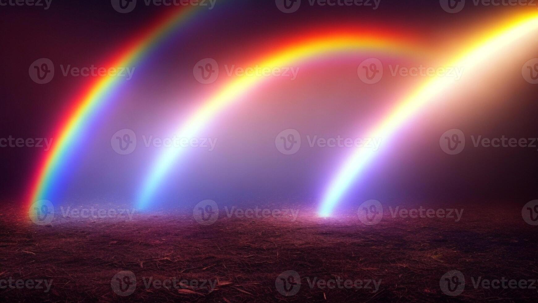 Rainbow colored neon beam, hope concept photo