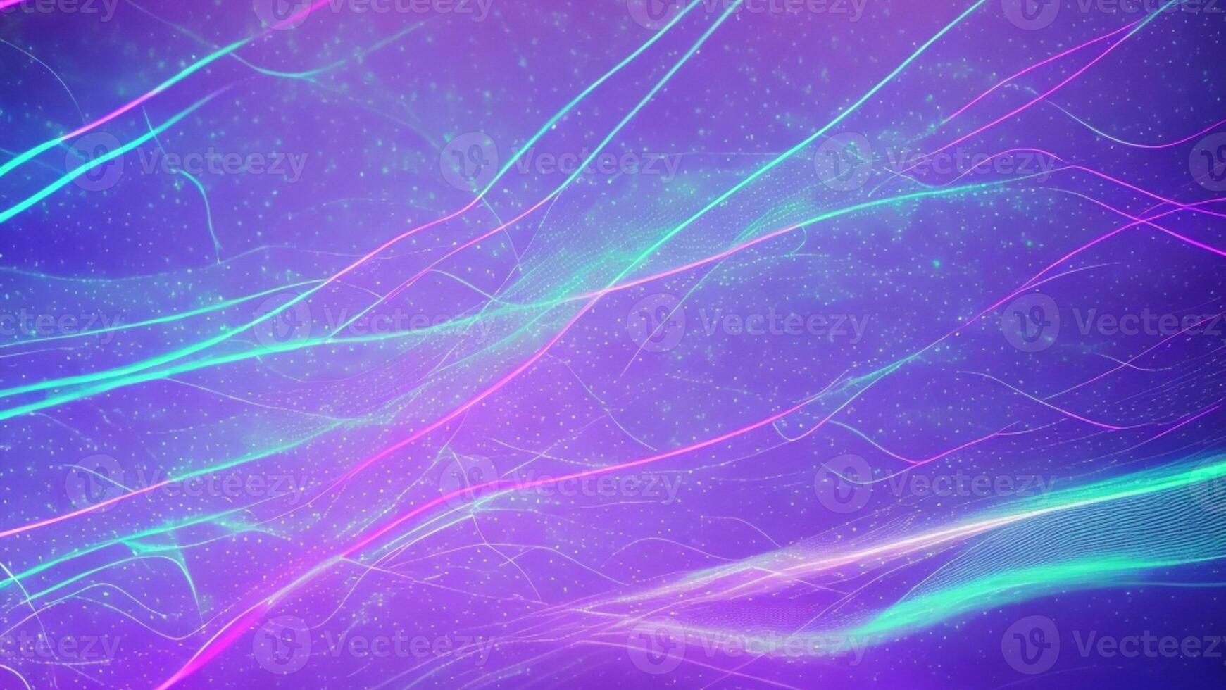 Attractive and futuristic violet blue neon light, data transfer concept background photo