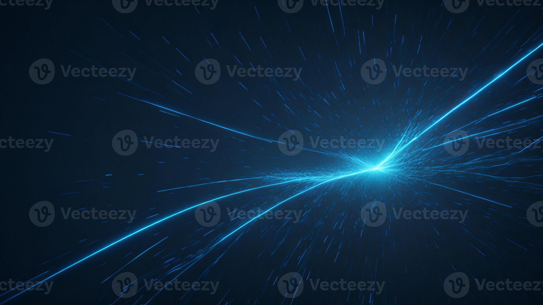 blue high-speed data beam in a dark background photo