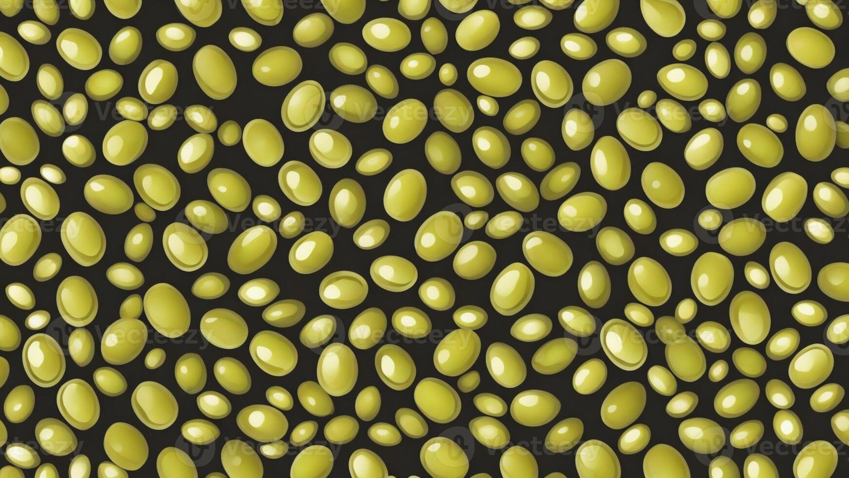 Green Olive With Black Background photo