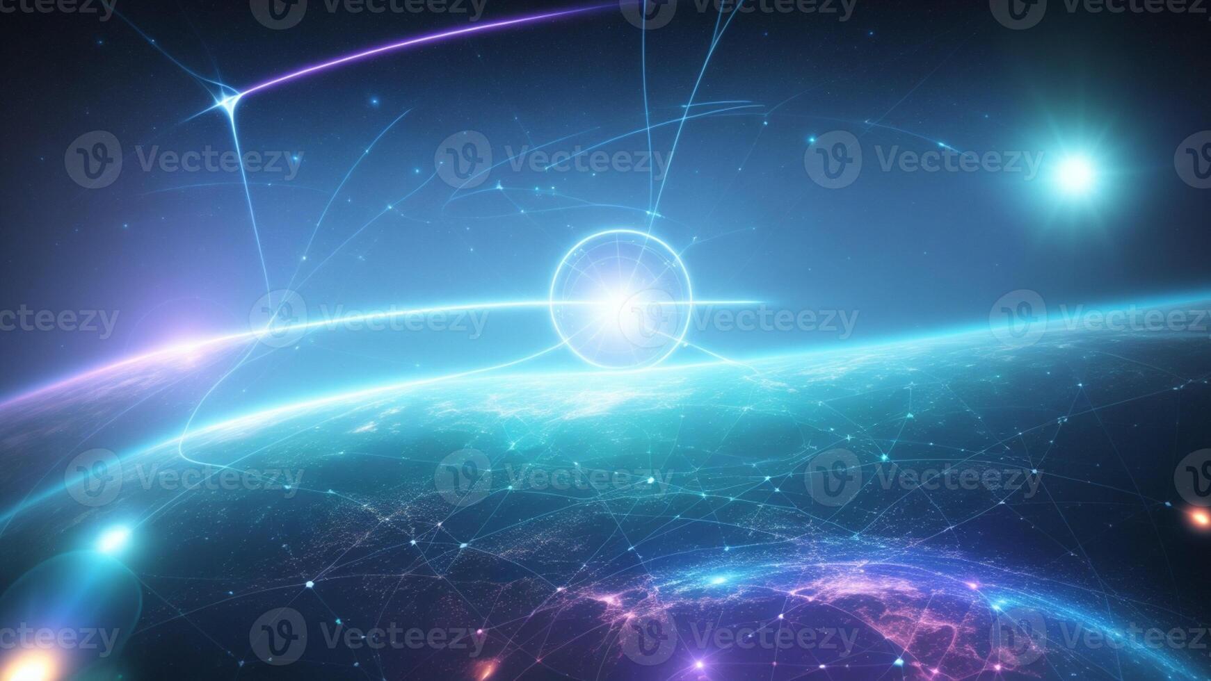 Future Sensing Satellite Technology High Speed Space Data Transmission Concept Network photo