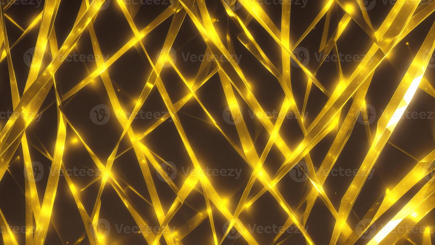 Golden Yellow crystal texture gradient interlaced background, mysterious future sense AI generated photo