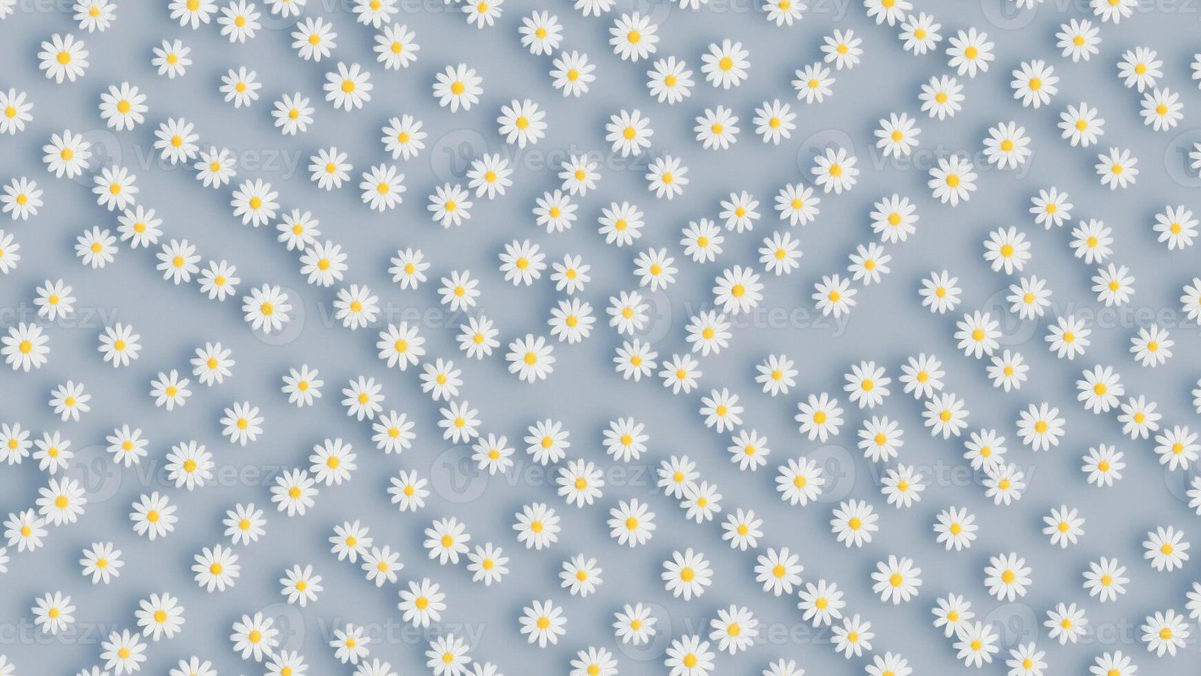 Classical style painting white Paris Daisy flower, tile seamless repeating pattern photo