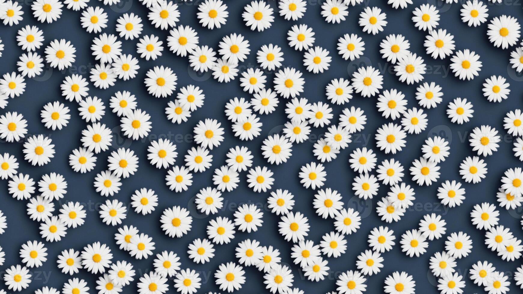 Classical style painting white Paris Daisy flower, tile seamless repeating pattern photo