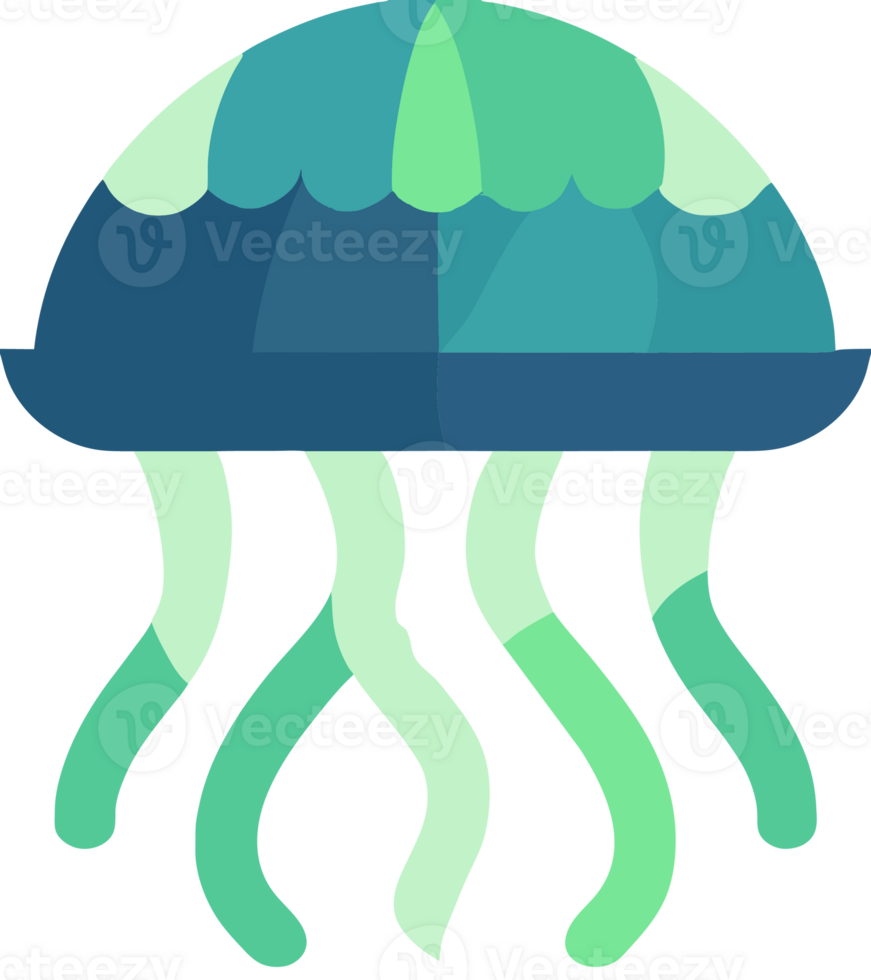 Simple green Jellyfish Icon transparent background cutout png