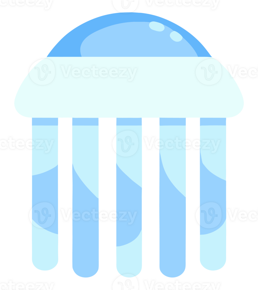 Simple blue Jellyfish Icon transparent background cutout png