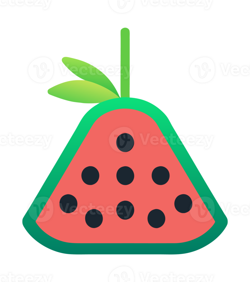 Summer watermelon icon delicious cool and sweet transparent background png