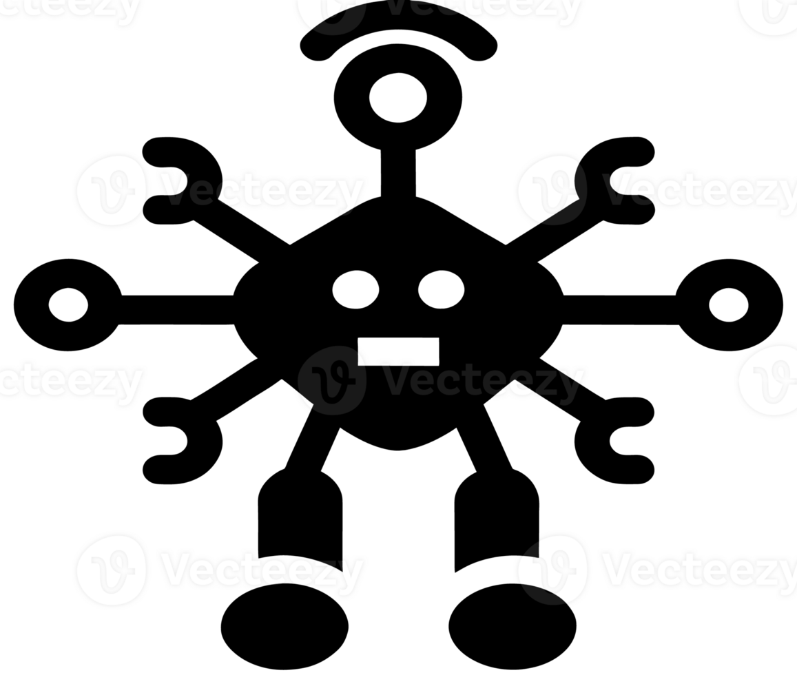 künstlich Intelligenz Roboter Technologie Technik Symbol transparent Hintergrund generativ ai ai generiert png