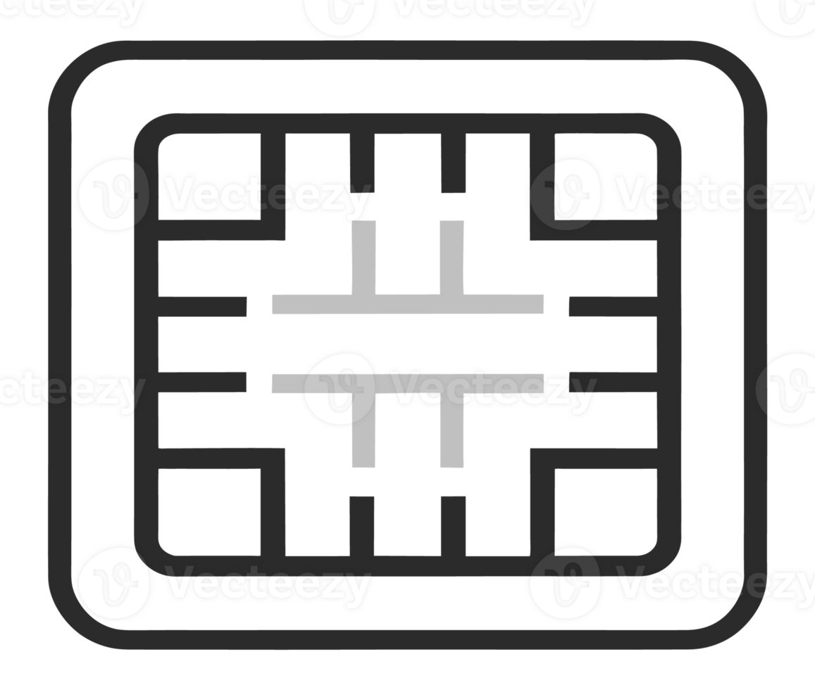 Artificial Intelligence Chip Tech Advance icon transparent background png
