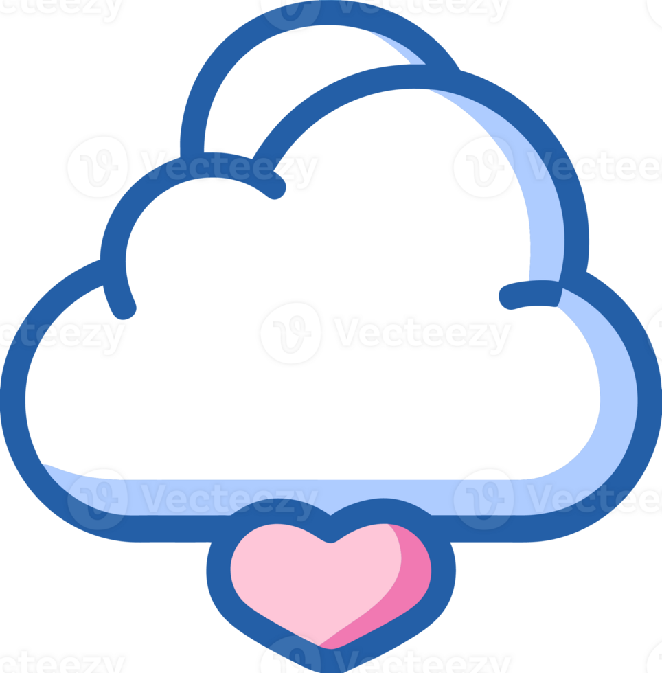 cute cloud icon transparent background generative ai AI generated