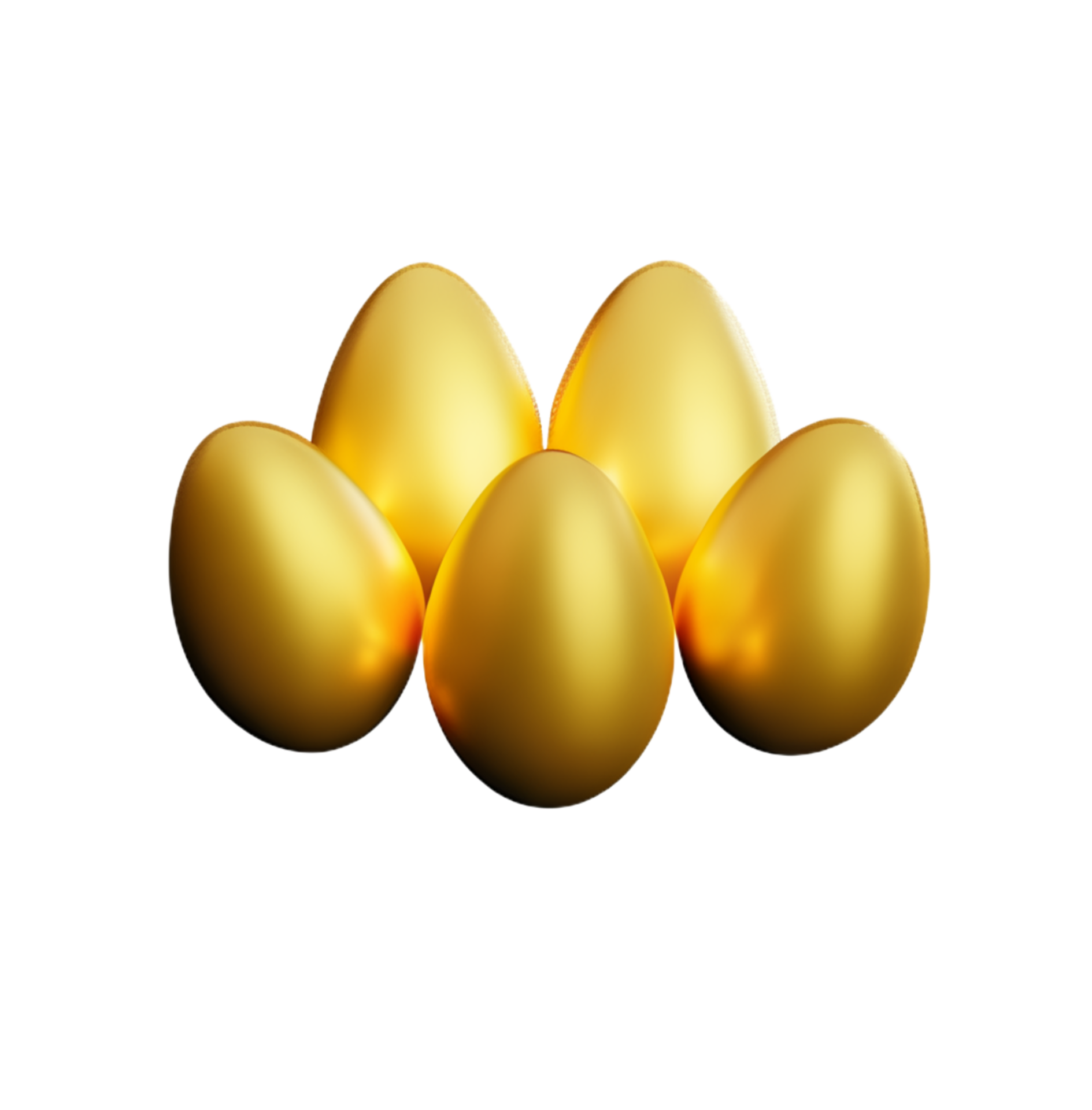 Delicious gold eggs pack icon transparent background generative ai AI  generated 25805561 PNG