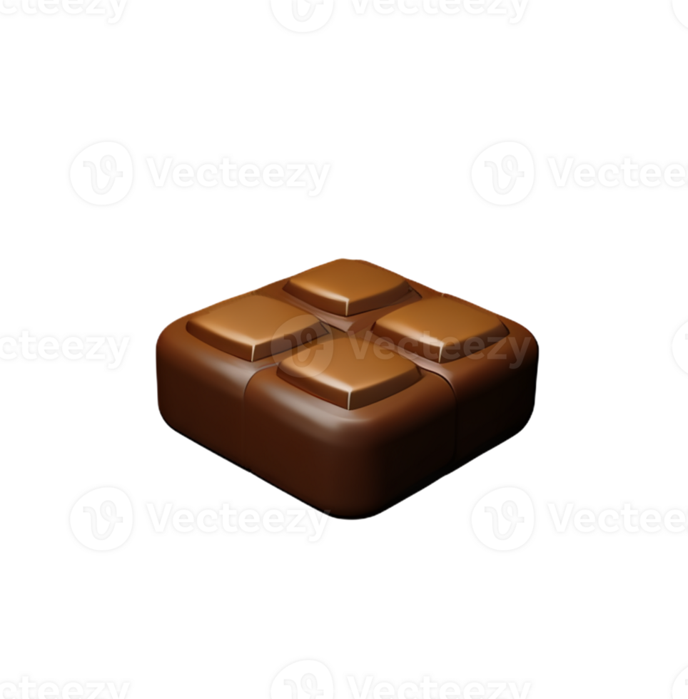 3D sweet delicious chocolate festival icon transparent background png