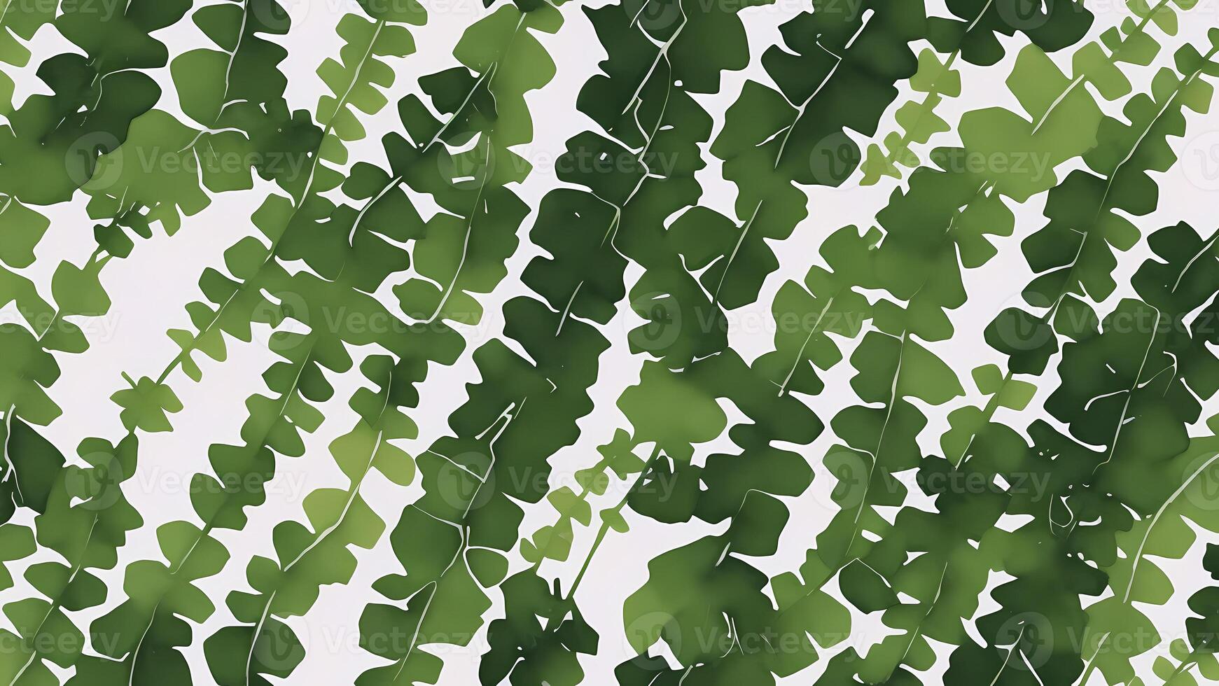 watercolor rainforest leaves black background, tile seamless repeating pattern photo