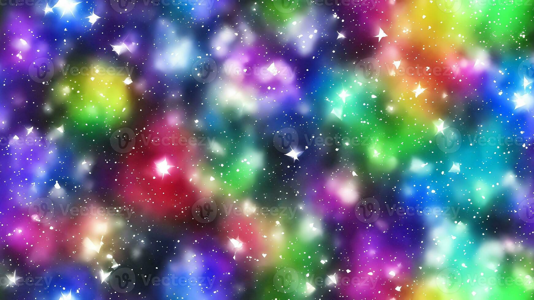 watercolor rainbow gradient galaxy stars background AI generated photo