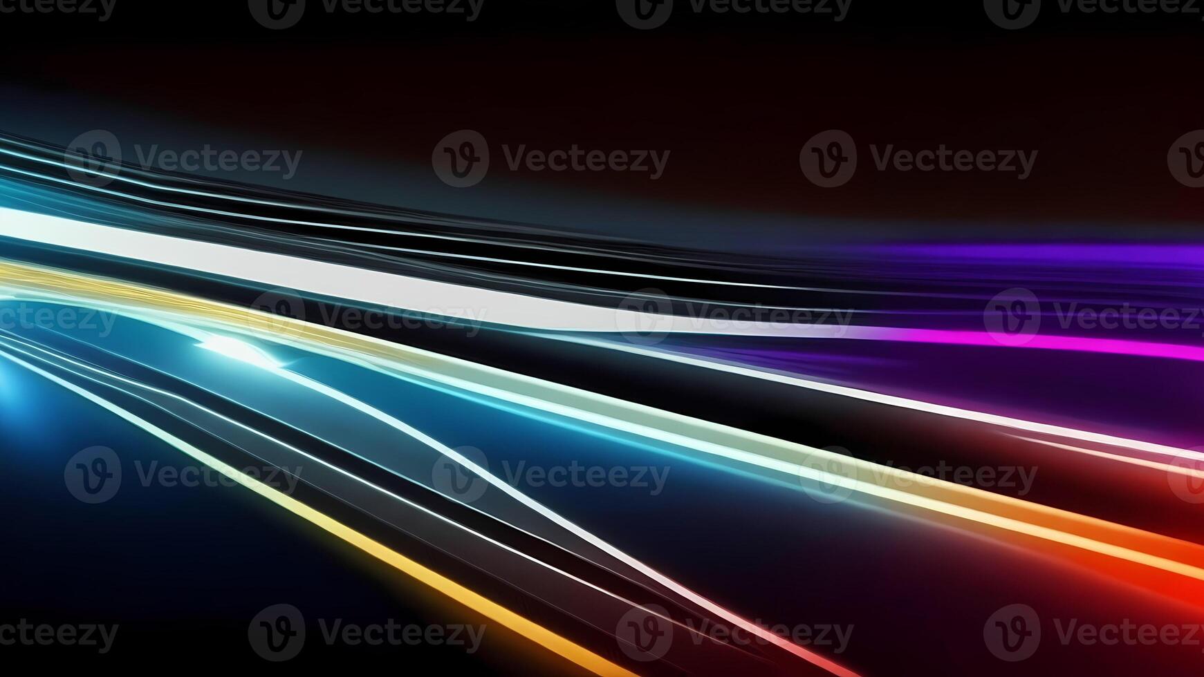 high speed rainbow beam ray of future technology transmission concept photo