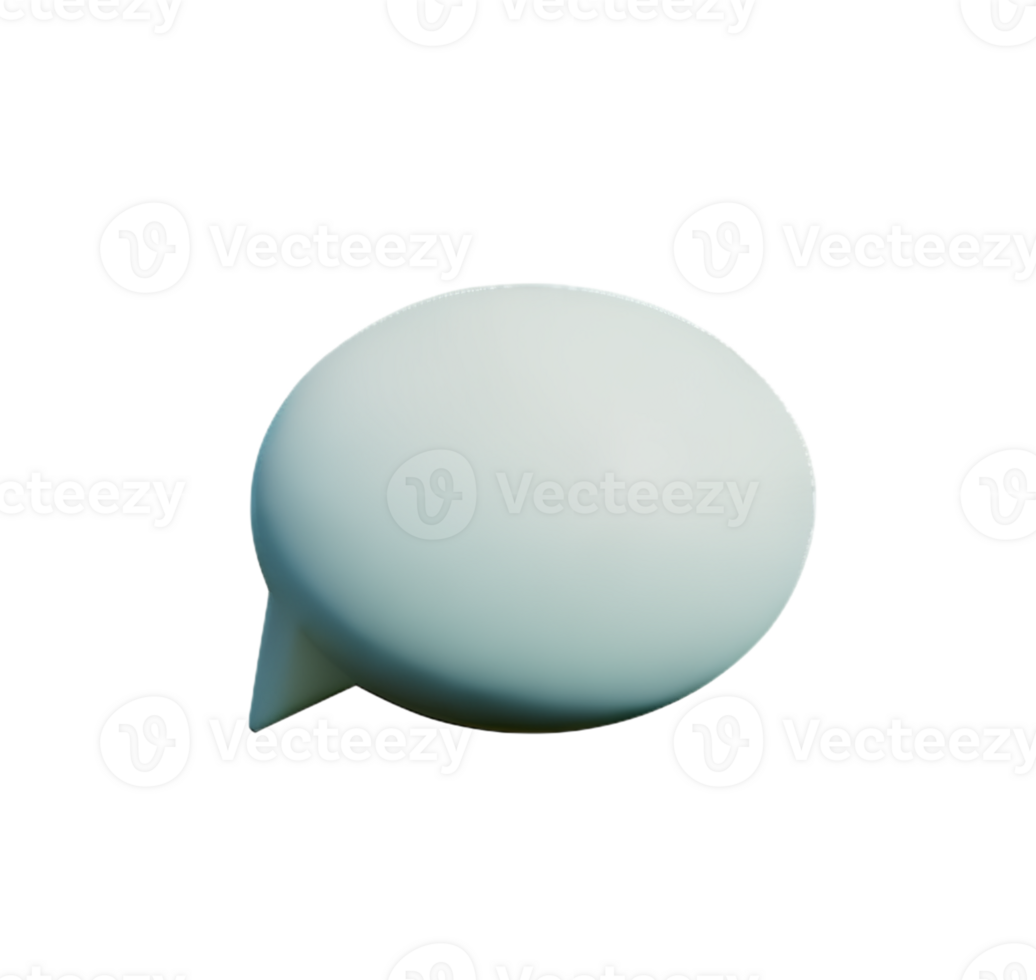dialog box white 3d speech bubble png